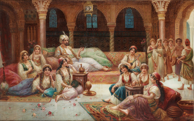 Harem, obraz J. G. Delincourt 