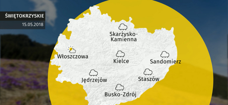 Prognoza pogody dla woj. świętokrzyskiego - 15.05