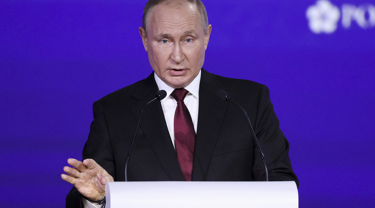 Vlagyimir Putyin orosz elnök / Fotó: MTI/AP/TASZSZ/Szergej Bobilev