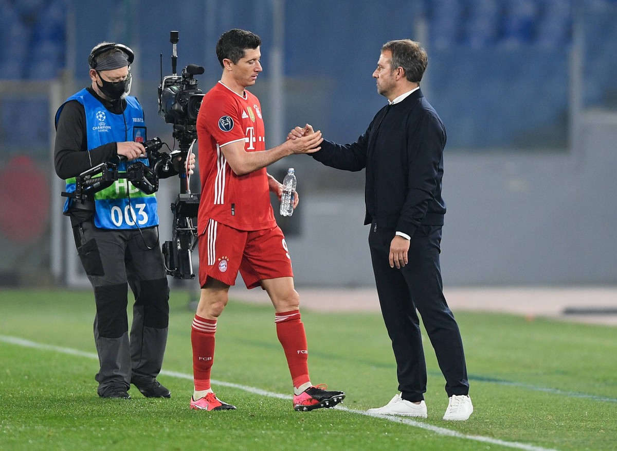 Robert Lewandowski i Hansi Flick