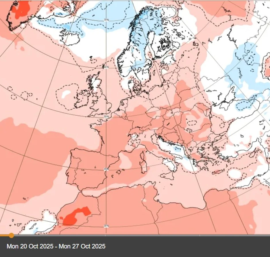 Treća dekada, do 27. oktobra toplije vreme - Miholjsko leto u većem delu Evrope