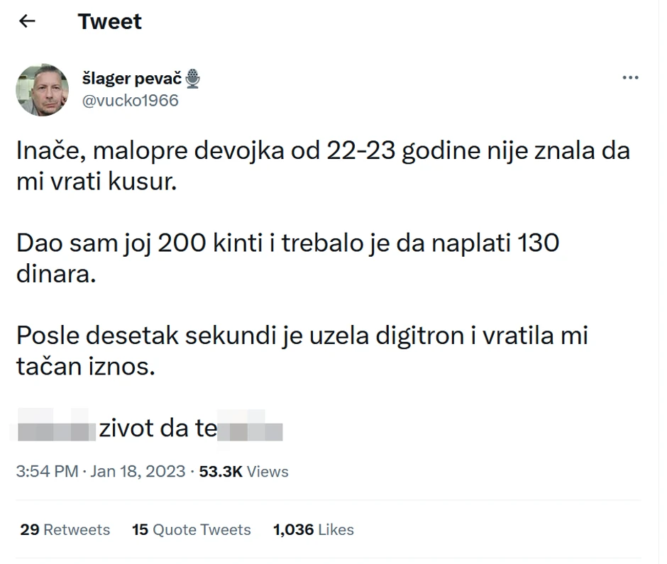 Tvit koji je podigao buru
