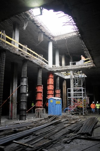 Budowa stacji metra Stadion