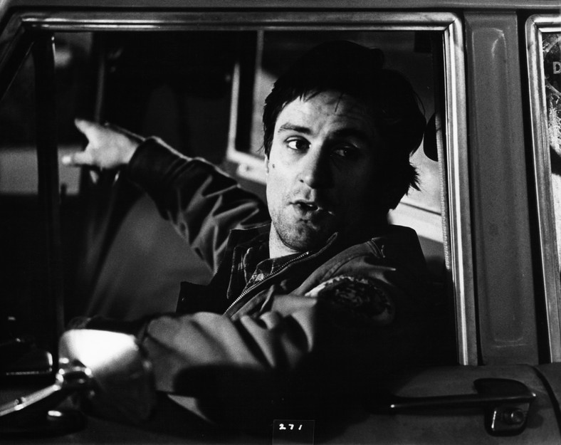 Robert De Niro jako Travis Bickle w filmie "Taksówkarz"