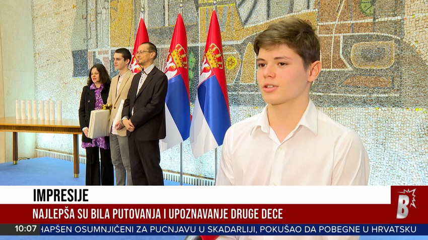 Aleksandar Unčanin, dobitnik priznanja za postignute izvanredne rezultate na takmičenjima