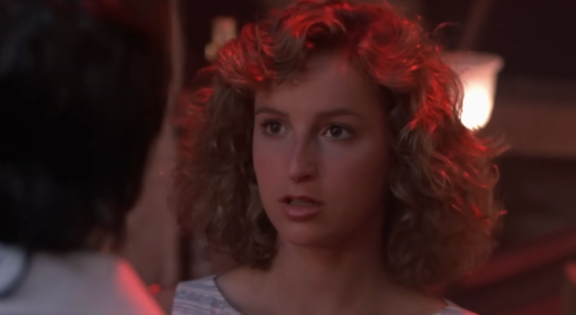 Americká herečka Jennifer Grey vo filme Hriešny tanec. 
