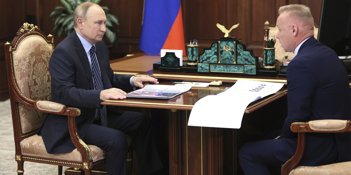 Władymir Putin i Dmitrij Mazepin