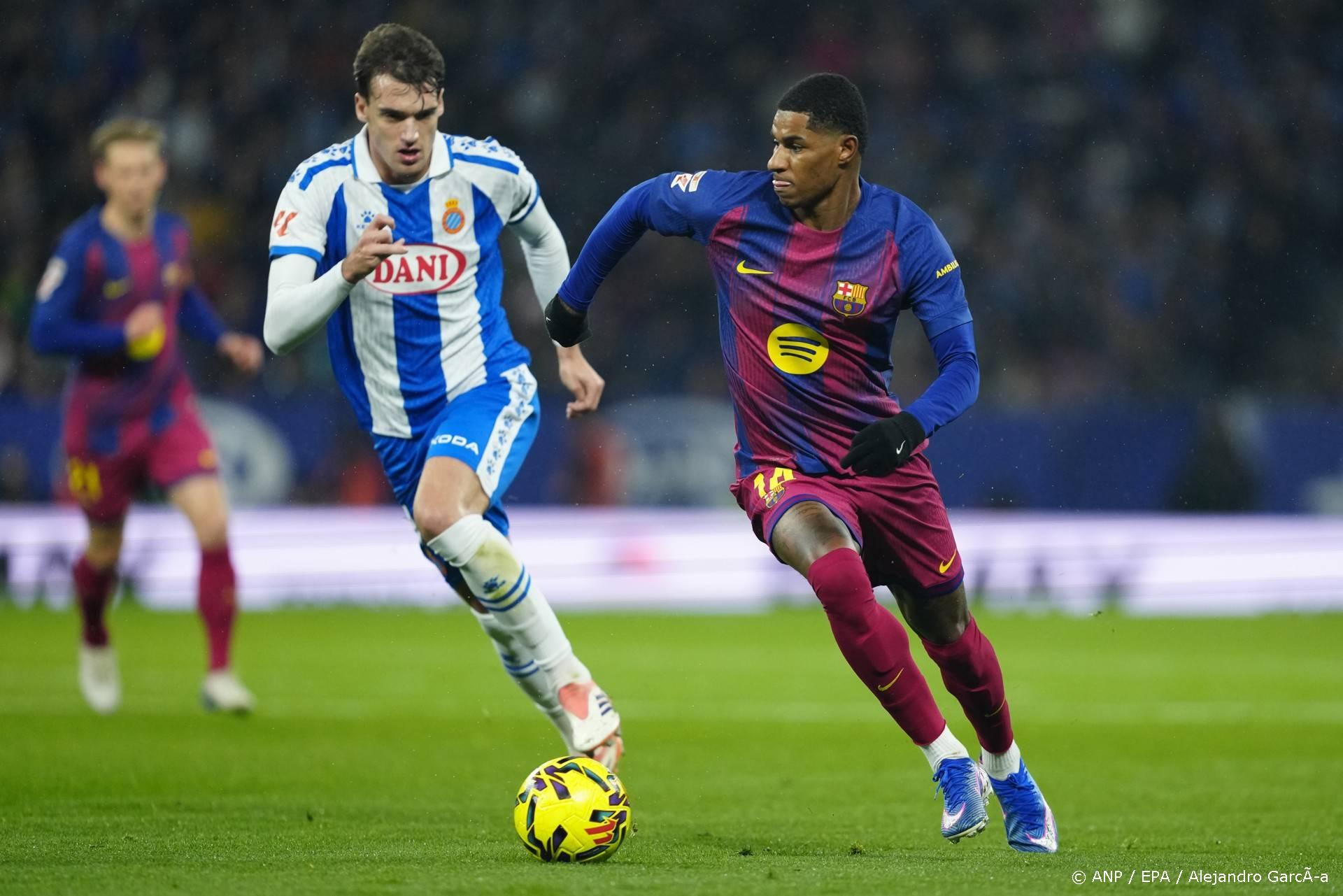 86e minuut: Barcelona beslist Catalaanse derby - Olmo en Lewandowski scoren