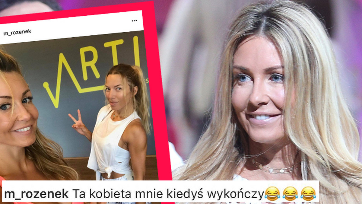 Małgorzata Rozenek-Majdan dba o kondycję u boku Ewy Chodakowskiej. Na udostępnionym na Instagramie zdjęciu gwiazda TVN pręży swój biust, co nie uszło uwadze internautów. jak zareagowali na zdjęcie ćwiczących celebrytek?