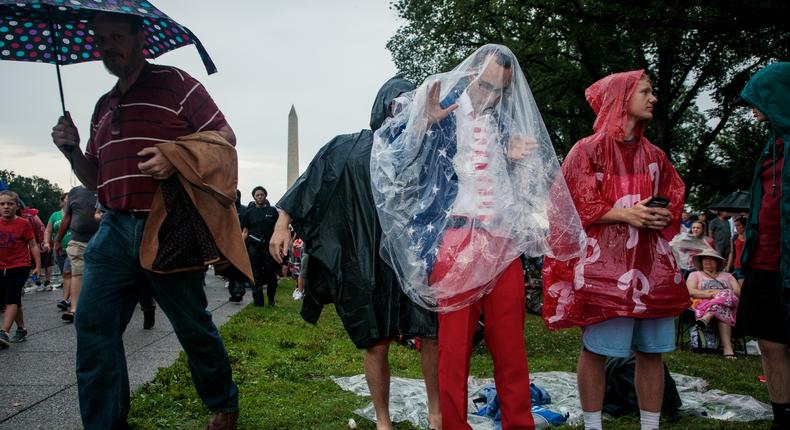 Rain, Flags, Flyovers and Fireworks: The Fourth of July in Washington