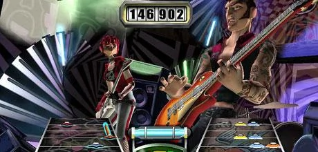 Screen z gry "Guitar Hero 2"