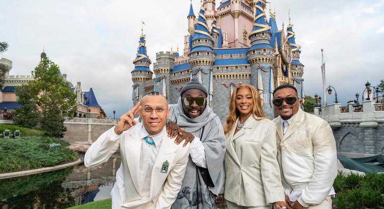 The Black Eyed Peas in front of Cinderella Castle at Disney World in 2022.Matt Stroshane/Getty Images
