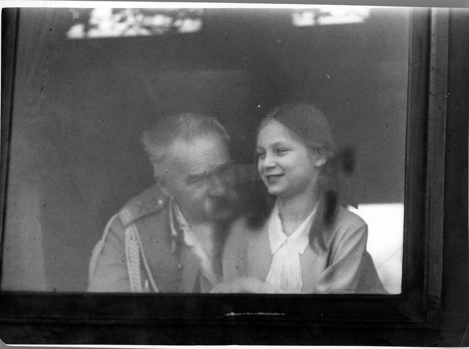 Józef Piłsudski z córką Jadwigą (1931)