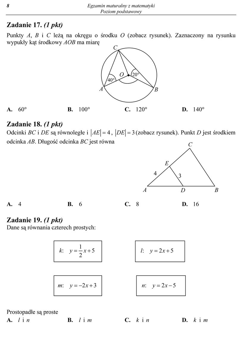 Matura poprawkowa z matematyki