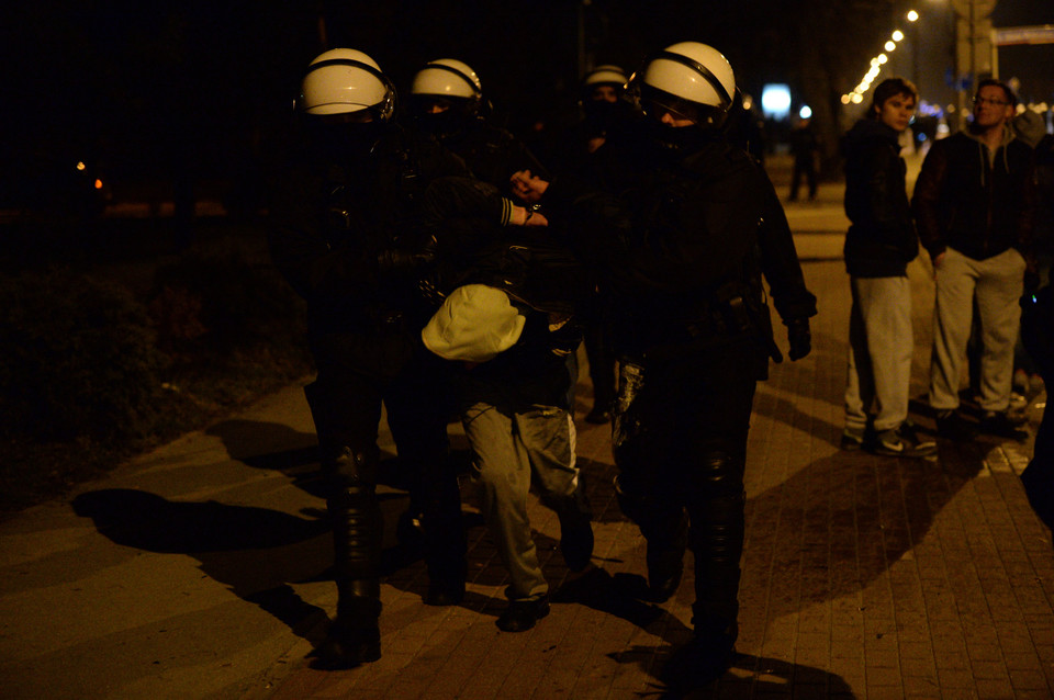 LEGIONOWO KOMENDA POWIATOWA POLICJI DEMONSTRACJA (protest przed Komendą Powiatową Policji w Legionowie)