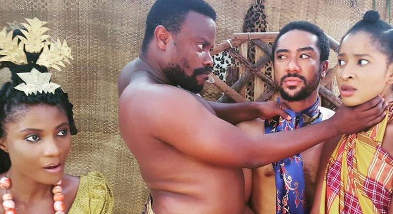 Ime Bishop Umph, Majid Michel and Adesua Etomi in new photo from Ayamma