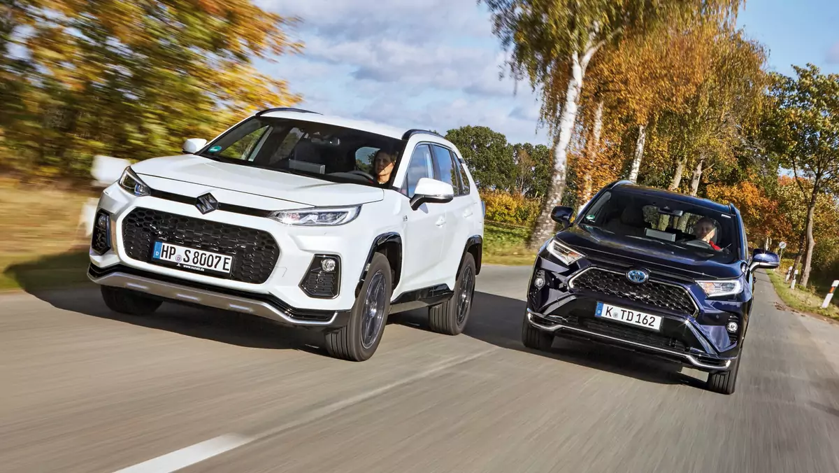 Porównanie: Suzuki Across 2.5 plug-in vs. Toyota RAV4 2.5 plug-in