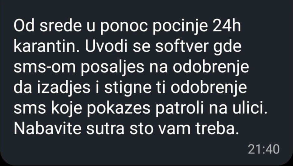 Deo lažne poruke