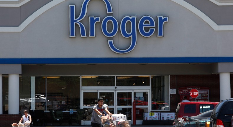 Kroger CFO Gary Millerchip described digital grocery as becoming less of a headwind — indicating that investments are still outweighing profits.Paul Sancya/AP