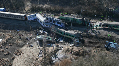 Katastrofa kolejowa - zdjęcia lotnicze