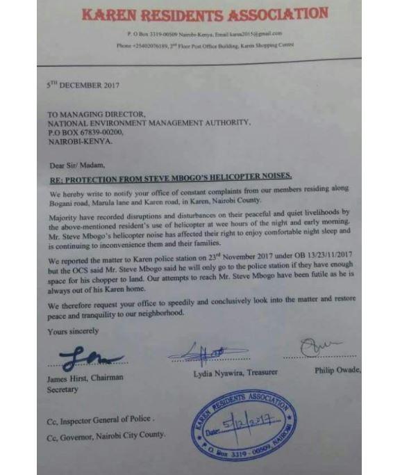 The fake letter by Steve Mbogo 