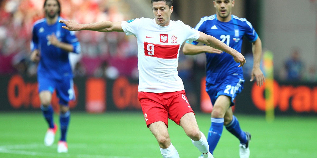 Robert Lewandowski zdobył bramkę z Grecją, na inaugurację Euro 2012.