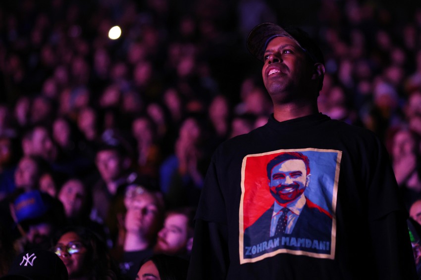 Pristalice Zohrana Mamdanija na mitingu u Njujorku 26. oktobra