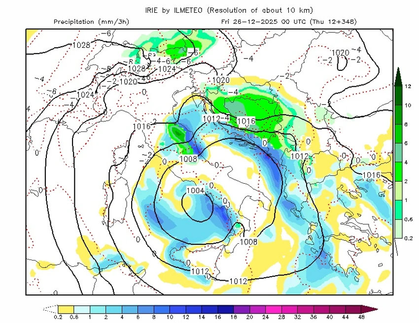 Mapa snega za 26. decembar