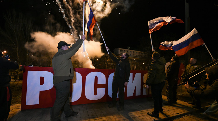 Putyint és a szakadár állam elismerését ünnepli Donyeck/Fotó: GettyImages