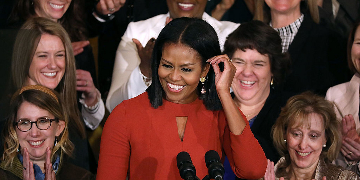 Michelle Obama podczas swojej ostatniej przemowy, wygłoszonej w Białym Domu