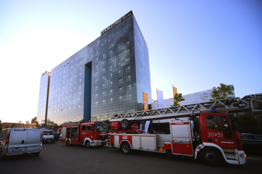 Pożar w łódzki Hiltonie. Ewakuowano ponad 200 osób