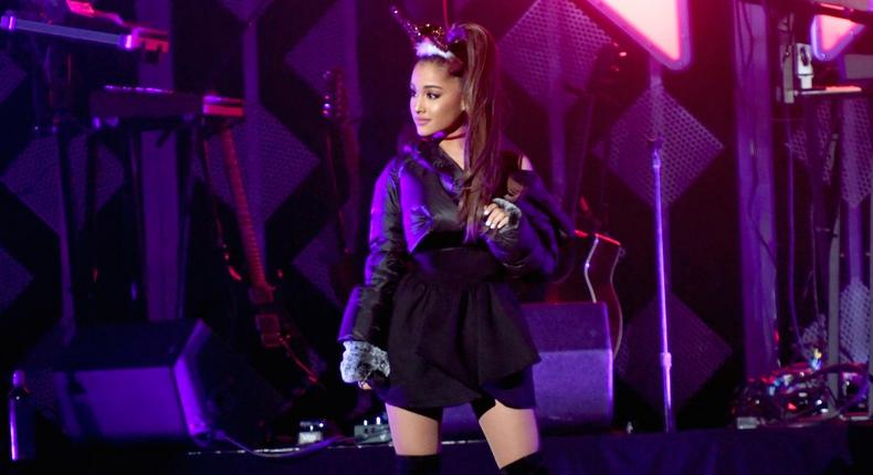 Ariana Grande performs onstage during Power 96.1's Jingle Ball at Philips Arena on December 16, 2016 in Atlanta, Georgia.