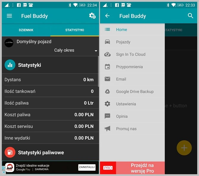 Dziennik kosztów samochodu program