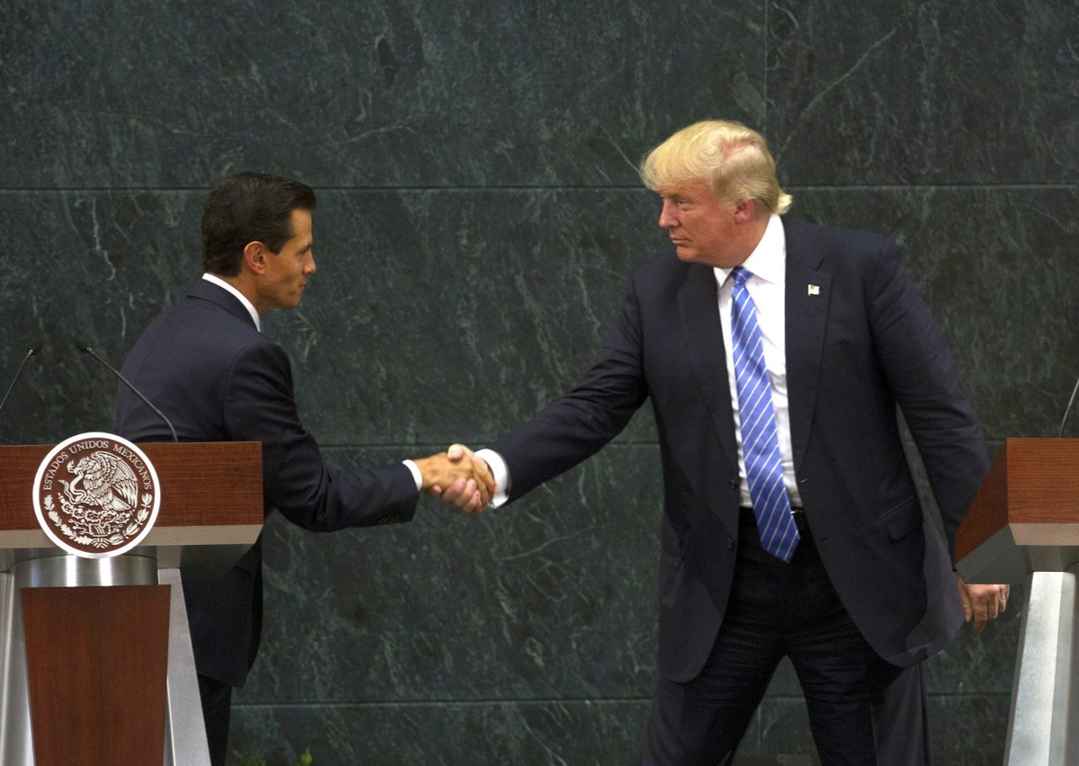 Donald Trump i Enrique Pena Nieto, EPA/JORGE NUNEZ Dostawca: PAP/EPA.