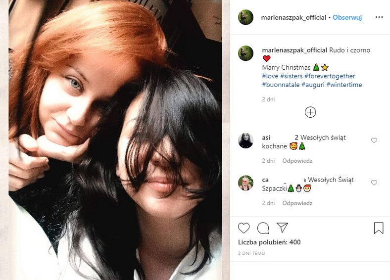 Marlena Szpak na Instagramie