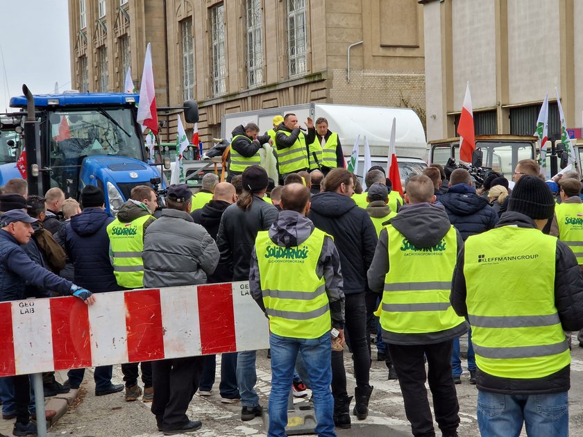 Protest rolników w Szczecinie.