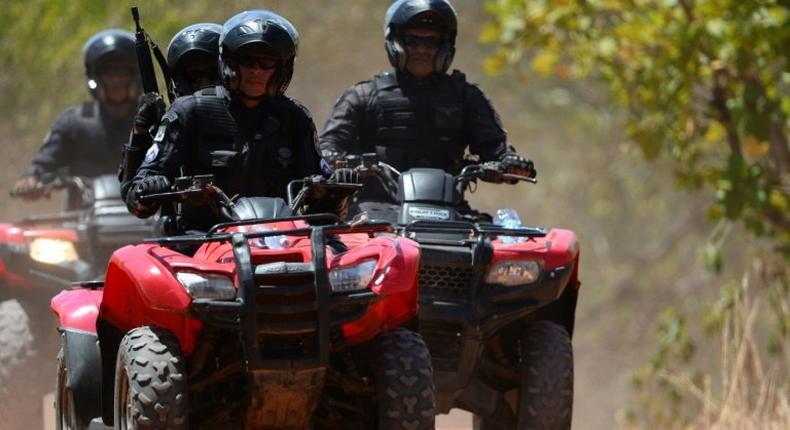 Riot police were deployed after dozens of inmates escaped Alcacuz jail at the beginning of the year