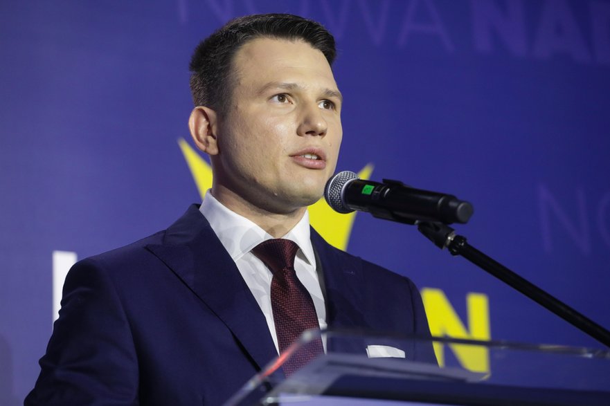 Sławomir Mentzen podczas kongresu partii KORWiN, obecnie Nowa Nadzieja (15.10.2022)