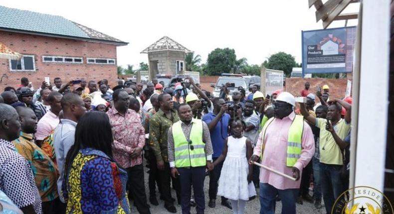 President Akufo-Addo inspects 1D1F project in Tanoso