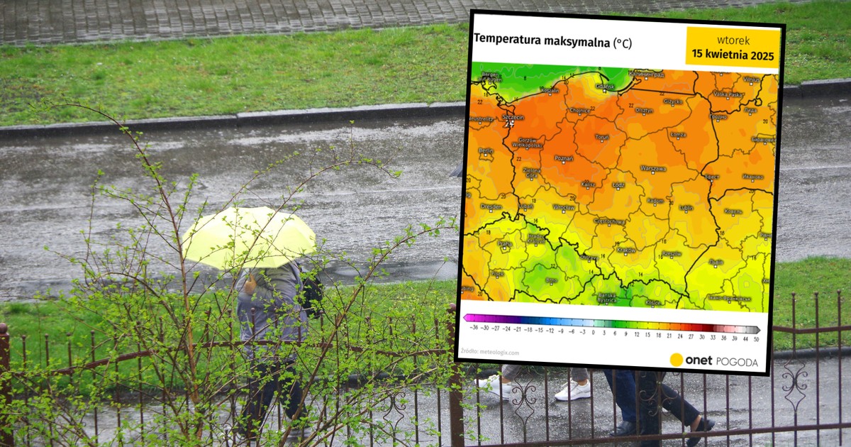 Idzie deszczowy front. We wtorek tylko kilka regionów uniknie opadów [POGODA]