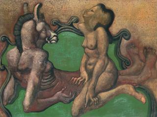 Obraz „Inassouvissement” („Nienasycenie”) powstał w 1970 r. i ze stawką powyżej 400 tys. zł z opłatami stanowi aukcyjny rekord za pracę Jana Lebensteina