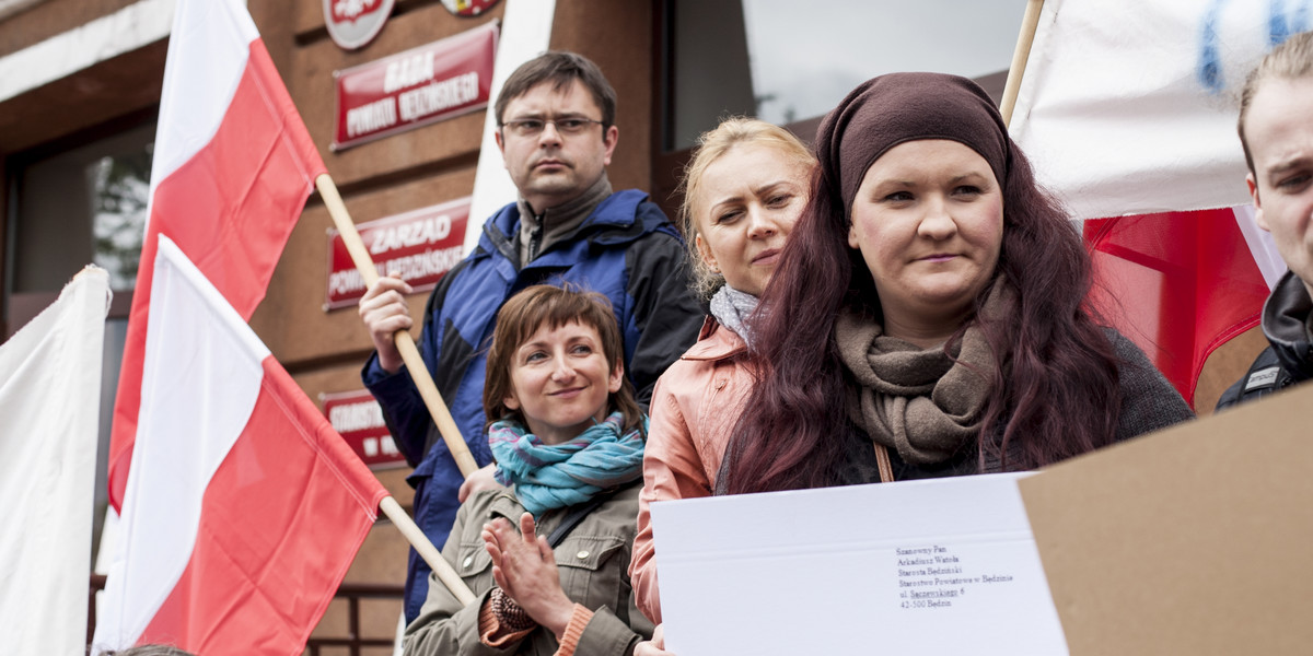 Protest w Będzinie