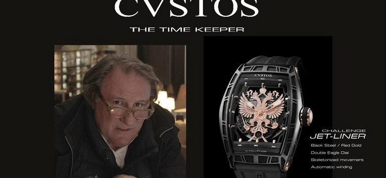 "Dumny z bycia Rosjaninem" - Depardieu reklamuje zegarki z dwugłowym orłem
