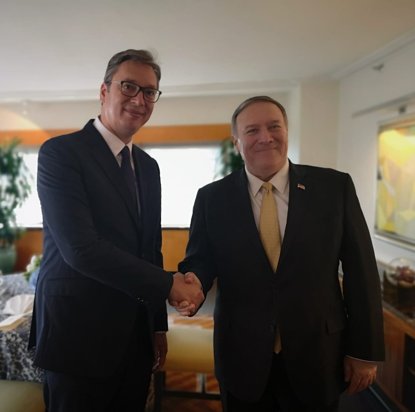 Predsednik Srbije sa državnim sekretarom Majkom Pompeom