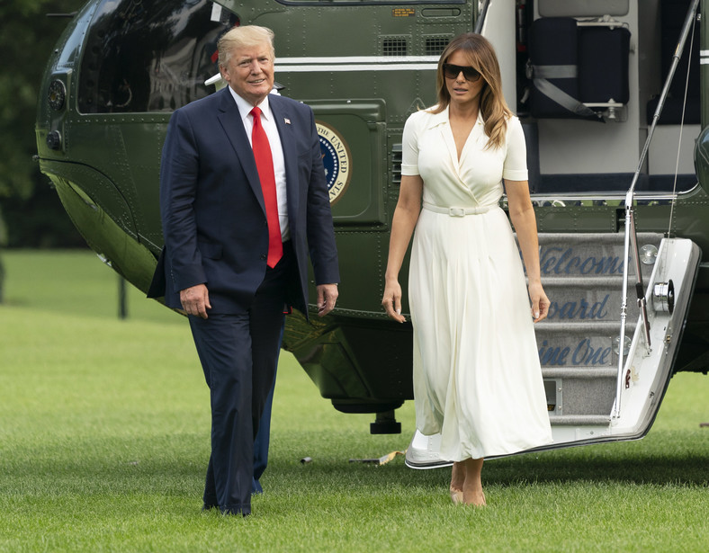 Donald Trump i Melania Trump w 2019 roku