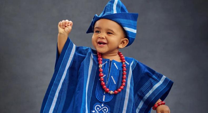 Banky W and Adesua Etomi's son, Hazaiah [Instagram/BankyW]