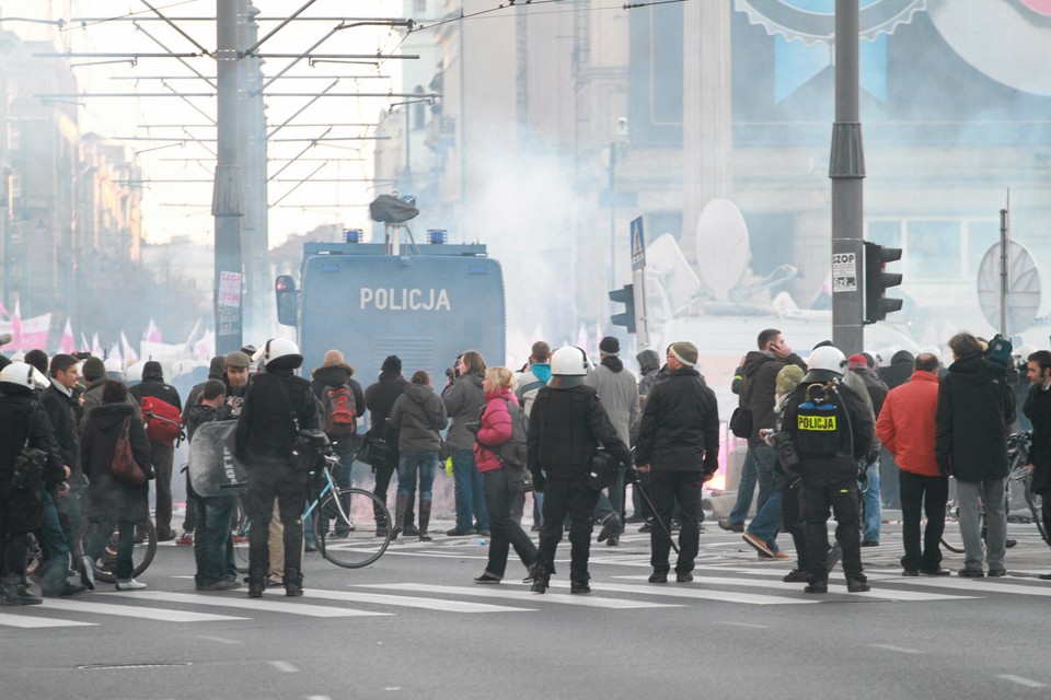 Zamieszki w Warszawie podczas 11 listopada, fot. Sławomir Kamiński/Agencja Gazeta