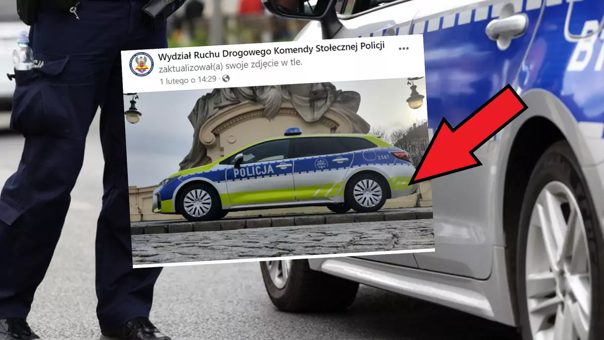 Komenda Stołeczna Policji zaliczyła wpadkę (fot. screen: Facebook/Wydział Ruchu Drogowego Komendy Stołecznej Policji)