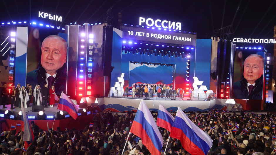 Koncert z okazji 10. rocznicy aneksji Krymu do Rosji. Moskwa, 18 marca 2024 r.