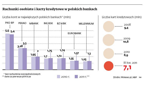 Rachunki osobiste i karty kredytowe w polskich bankach, fot. DGP